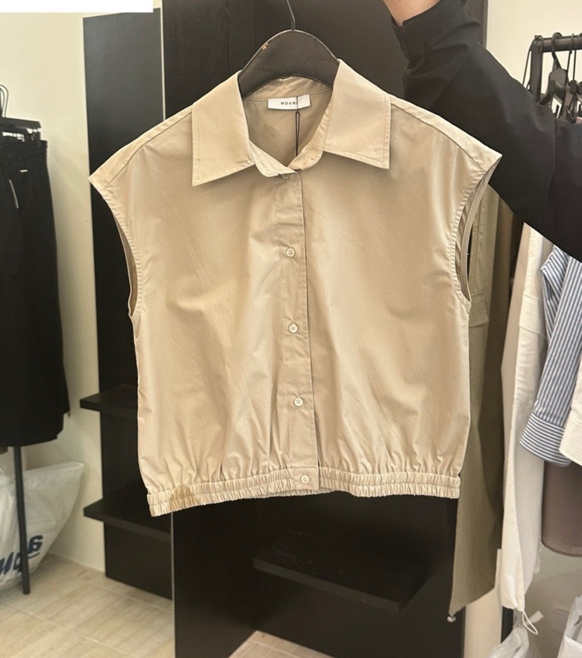 MOANI韓國直郵㊣東大門實拍女裝新品熱賣推薦襯衫蕾絲衫褶皺MOANI襯衫/蕾絲衫圖色2