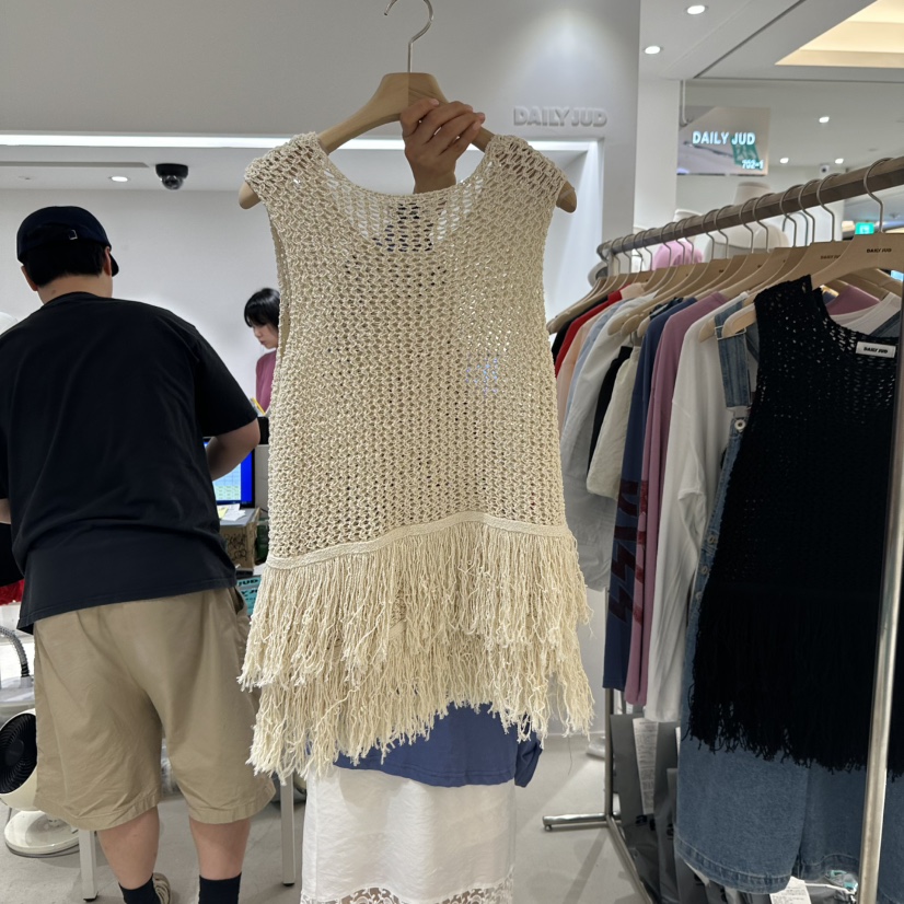 DAILYJUD韓國直郵㊣東大門實拍女裝新款人氣熱賣吊帶背心流蘇DAILY JUD吊帶/背心