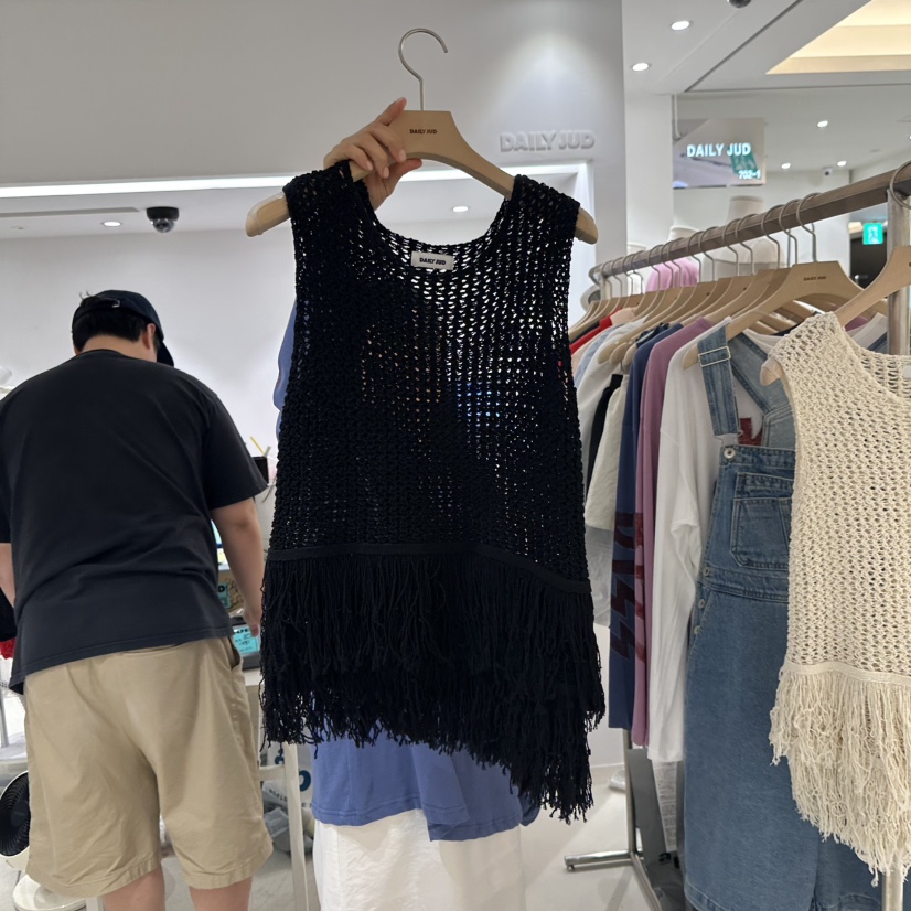 DAILYJUD韓國直郵㊣東大門實拍女裝新款人氣熱賣吊帶背心流蘇DAILY JUD吊帶/背心圖色2