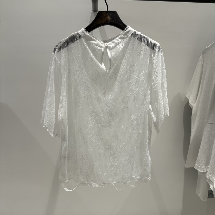 JANE BIRKIN直郵韓國代購㊣女裝新款休閑25春夏襯衫蕾絲衫JANE BIRKIN設計師品牌襯衫/蕾絲衫
