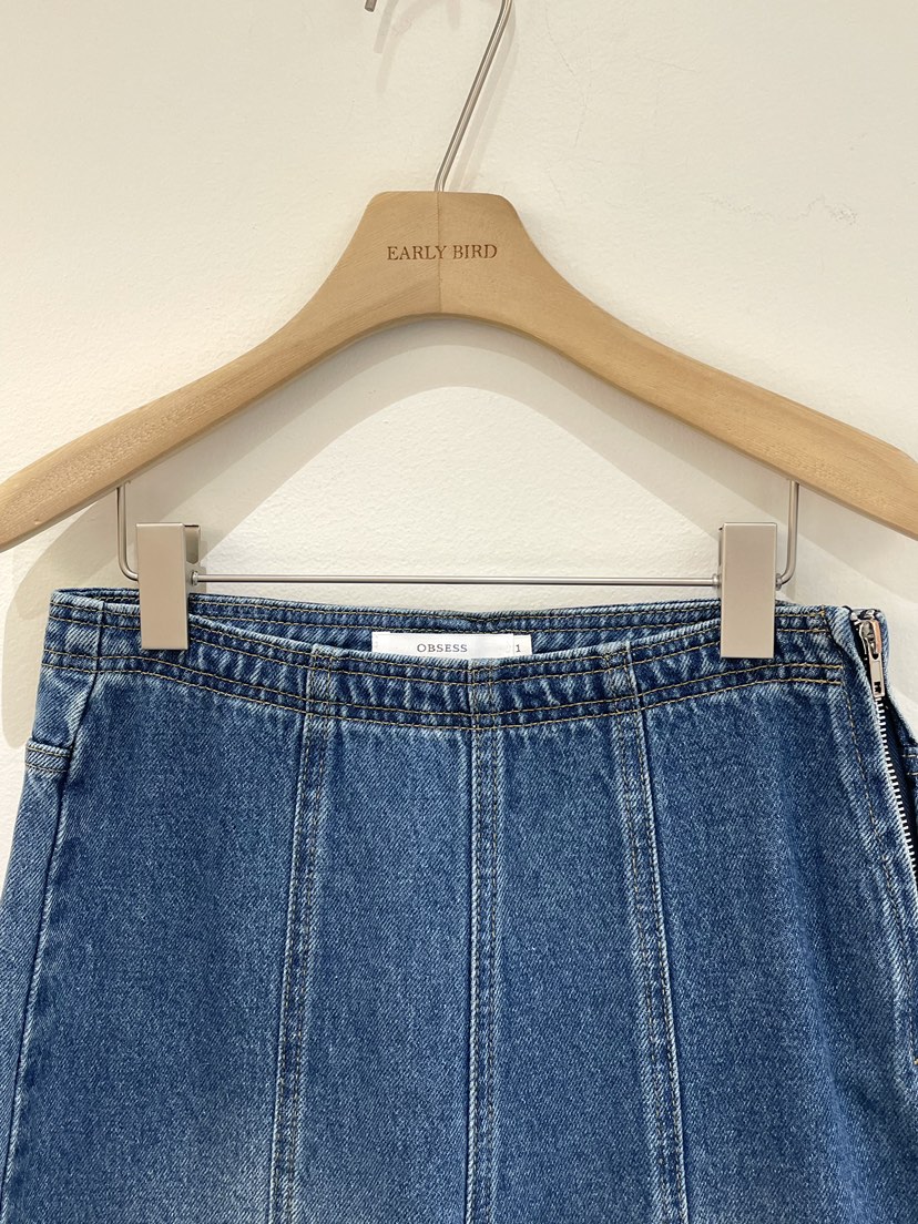 OBSESS韓國㊣直郵東大門代購女裝新品人氣時尚25春夏牛仔褲OBSESS/EARLY BIRD牛仔褲