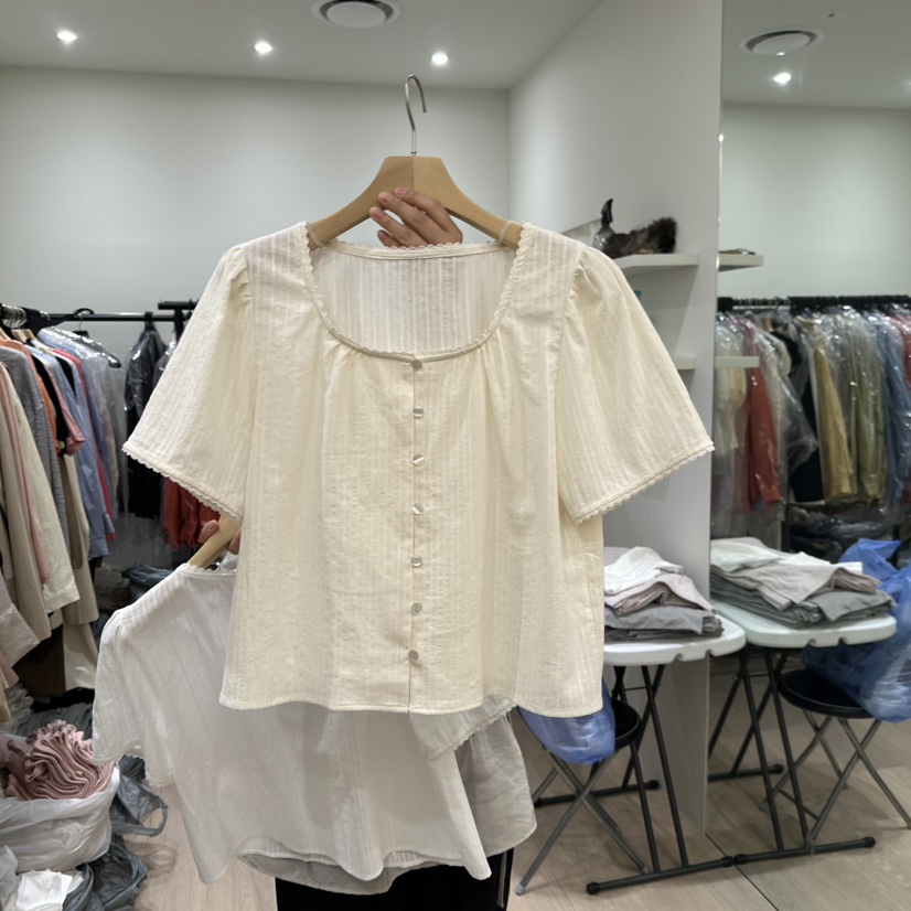 NOTTINGHAM韓國㊣直郵東大門代購女裝新款時尚人氣襯衫蕾絲衫NOTTINGHAM襯衫/蕾絲衫圖色2