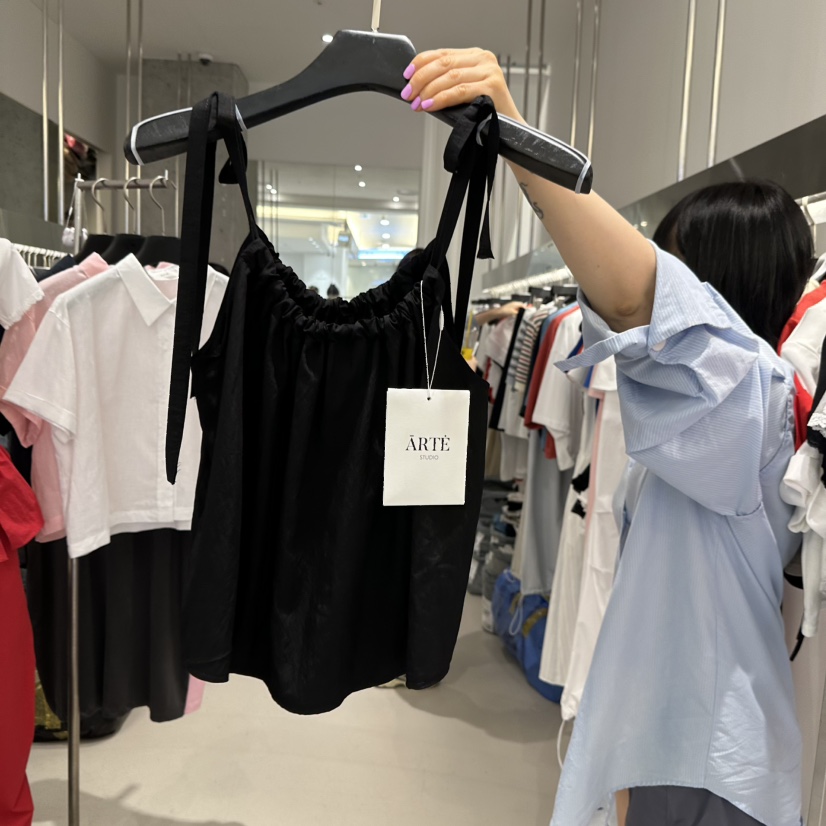 ARTE STUDIO韓國㊣直郵東大門代購女裝新款休閑吊帶背心蝴蝶結ARTE STUDIO吊帶/背心圖色3