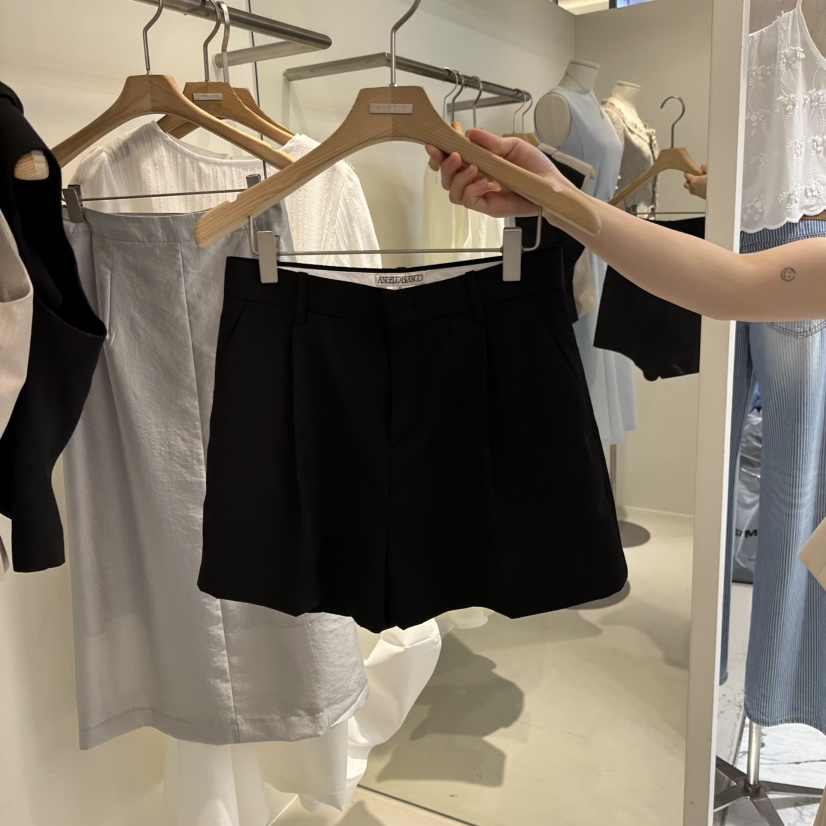 MER韓國㊣直郵東大門代購女裝新品人氣推薦休閑熱賣25春夏短褲MER/ANGELO BIANCO短褲圖色2