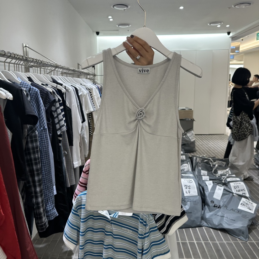 VIVE直郵韓國代購㊣女裝新品休閑熱賣時尚25春夏人氣吊帶背心VIVE吊帶/背心圖色2