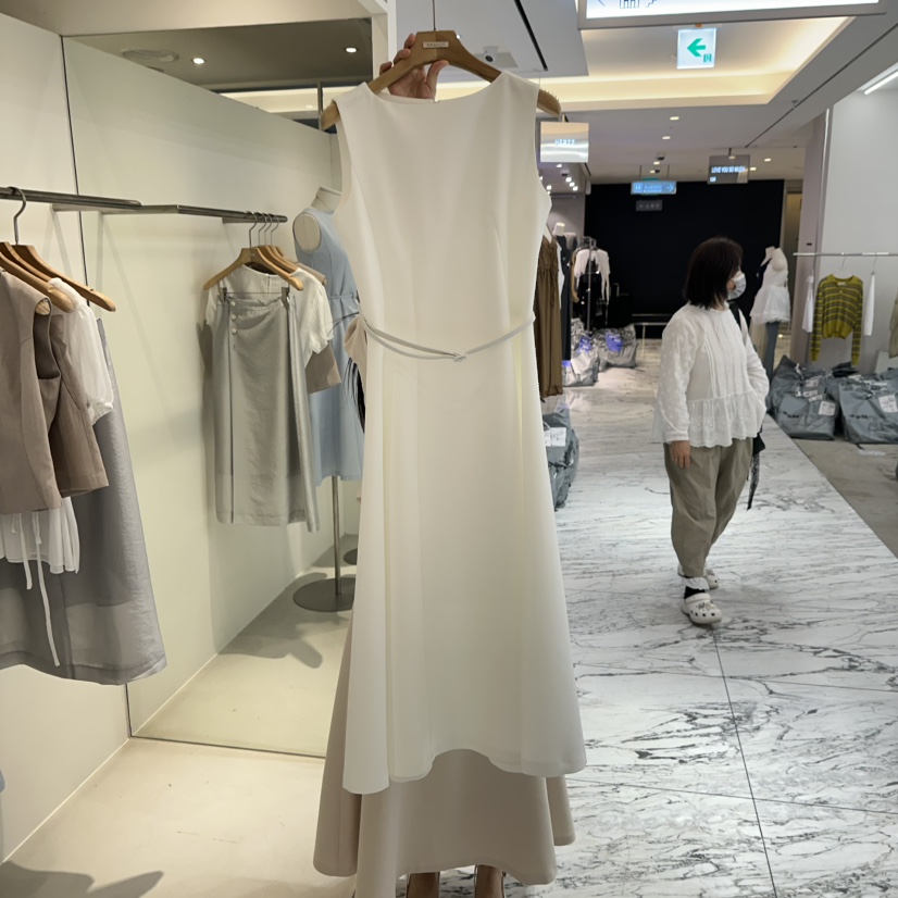 MER韓國直郵㊣東大門實拍女裝新品熱賣休閑25春夏連衣裙含腰帶MER/ANGELO BIANCO連衣裙圖色3