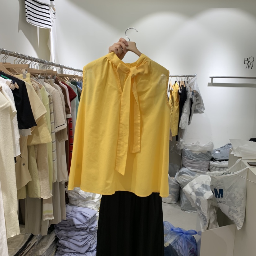 BY BOMI韓國直郵㊣女裝新品25春夏推薦熱賣時尚吊帶背心亞麻BY BOMI吊帶/背心