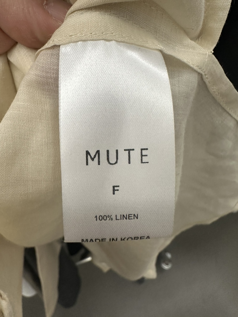 MUTE-P韓國直郵㊣東大門實拍女裝新品時尚熱賣休閑夾克亞麻MUTE夾克