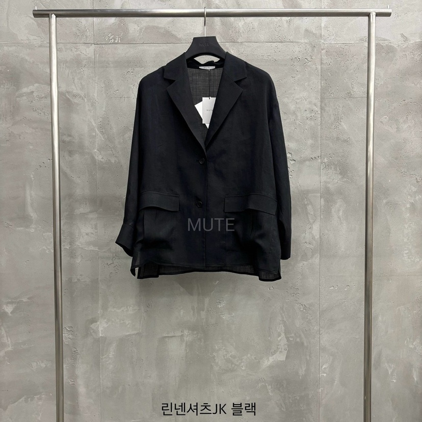 MUTE-P韓國直郵㊣東大門實拍女裝新品時尚熱賣休閑夾克亞麻MUTE夾克圖色3