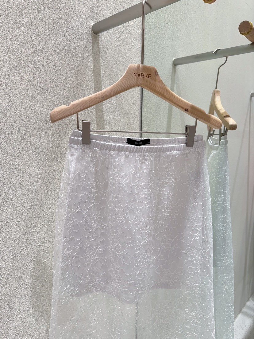 MARKE-P韓國㊣直郵東大門代購女裝新款25春夏半身裙中短裙透視MARKE-P半身裙/中短裙