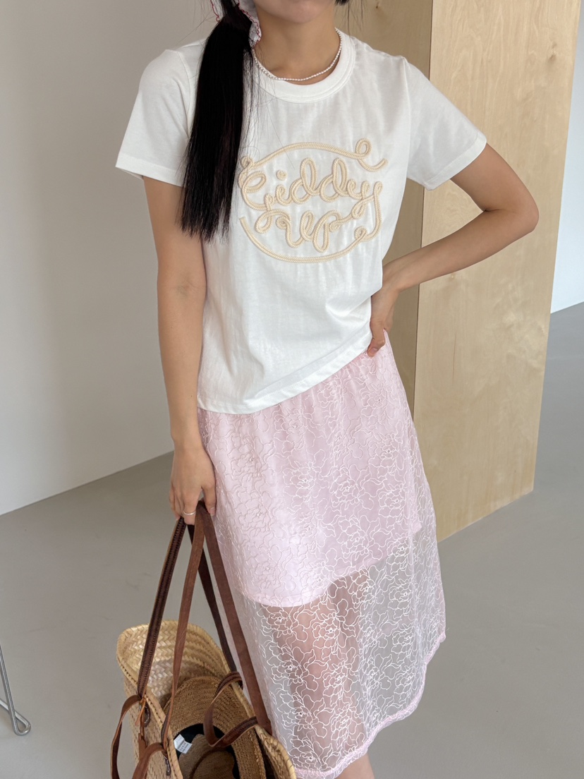 MARKE-P韓國㊣直郵東大門代購女裝新款25春夏半身裙中短裙透視MARKE-P半身裙/中短裙