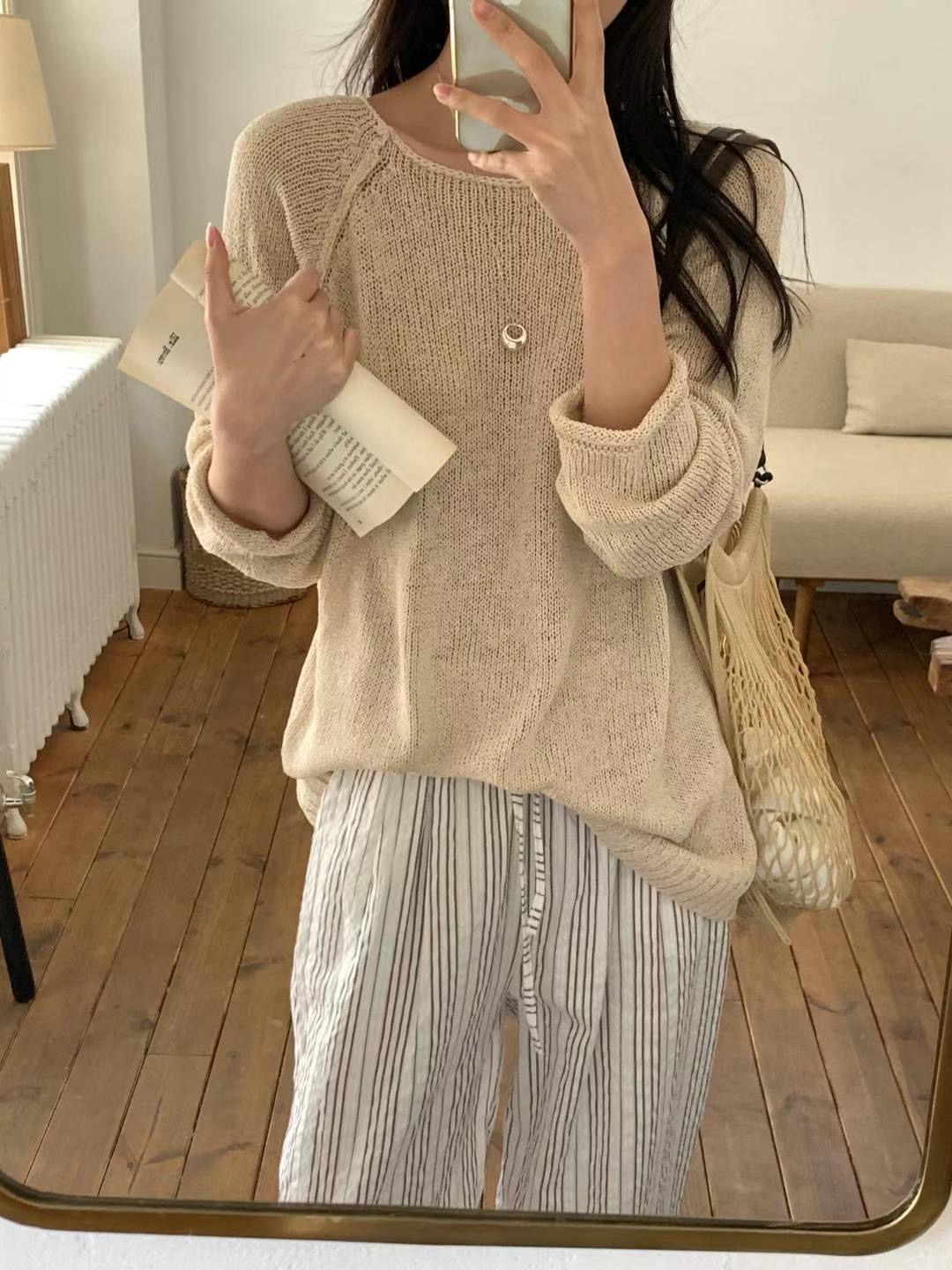 BABY SALON韓國直郵㊣女裝新品熱賣推薦休閑25春夏人氣針織衫BABY SALON針織衫圖色2
