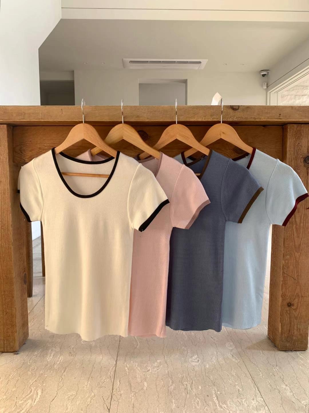 BABY SALON韓國㊣直郵東大門代購女裝新品休閑熱賣人氣T恤BABY SALONT恤圖色3左三色