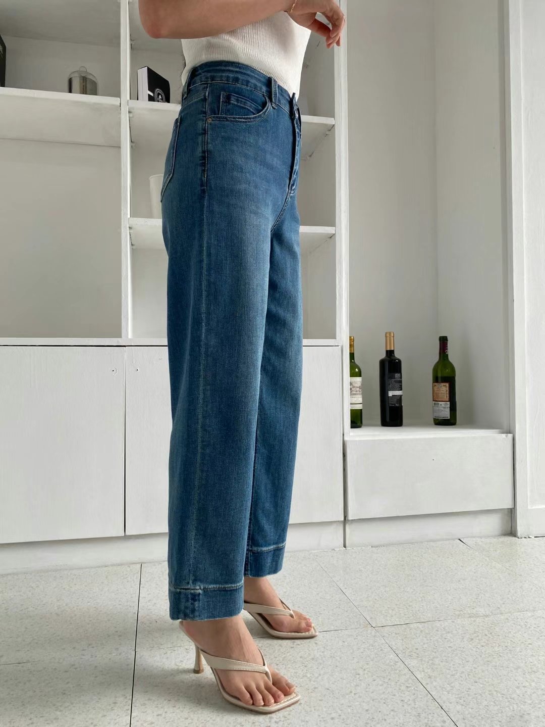 MARFA-말파-T直郵韓國代購㊣女裝新品休閑25春夏熱賣牛仔褲MARFA-T牛仔褲
