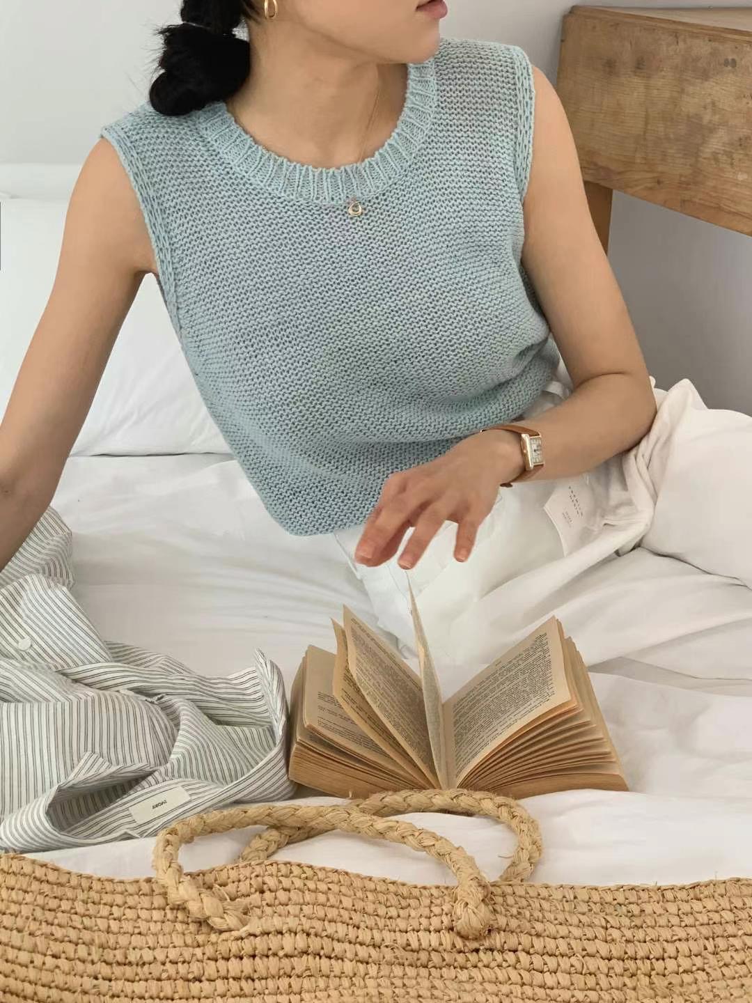 IVORY韓國㊣直郵東大門代購女裝新款時尚推薦休閑25春夏吊帶背心IVORY吊帶/背心