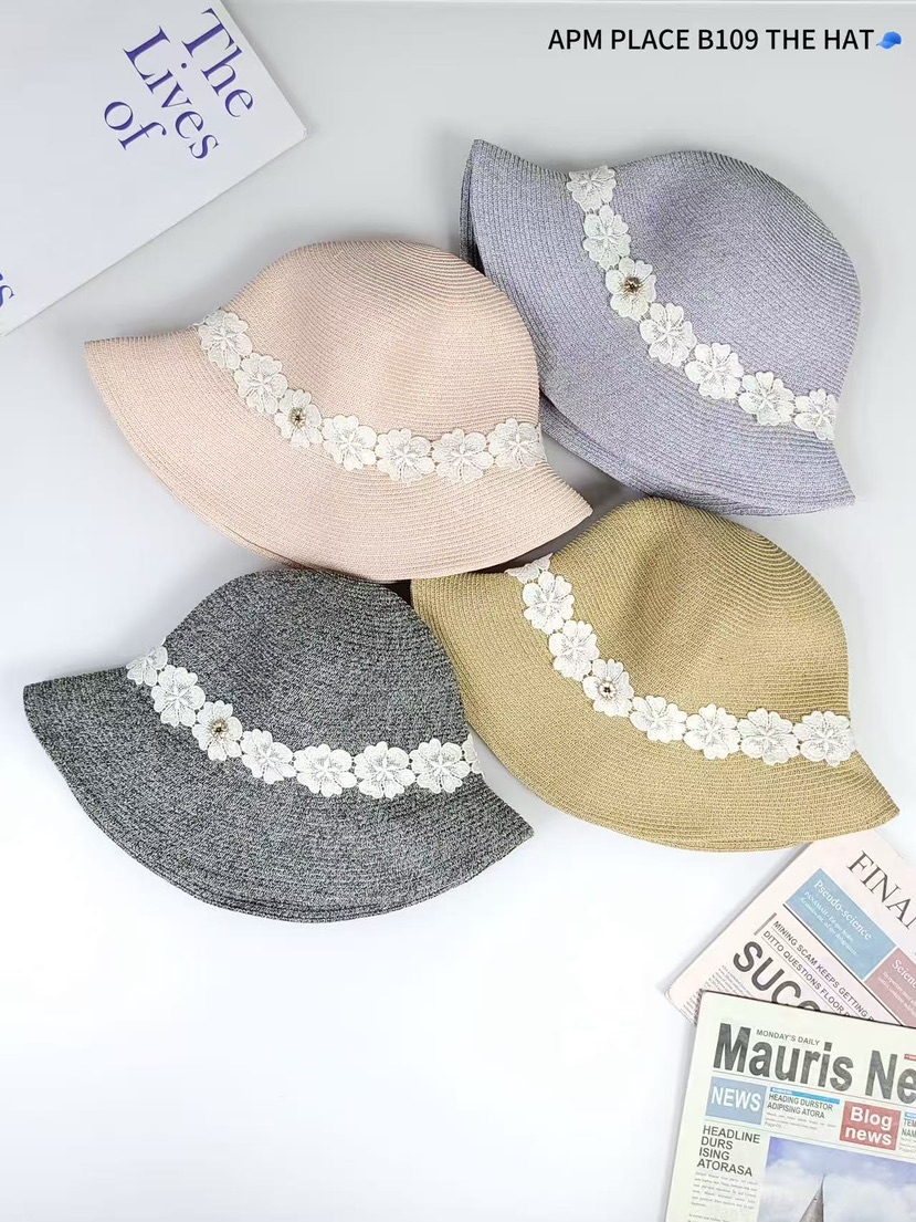 THE HAT-P東大門實拍女士新品25春夏推薦休閑人氣帽子蕾絲花THE HAT帽子