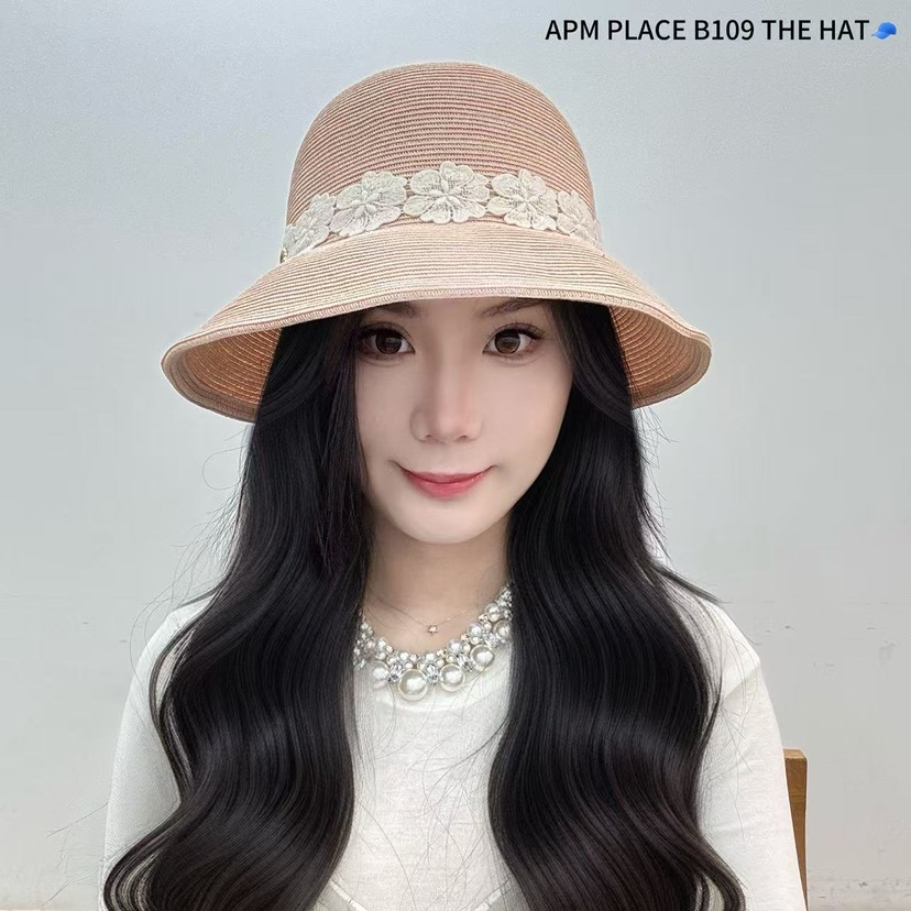 THE HAT-P東大門實拍女士新品25春夏推薦休閑人氣帽子蕾絲花THE HAT帽子