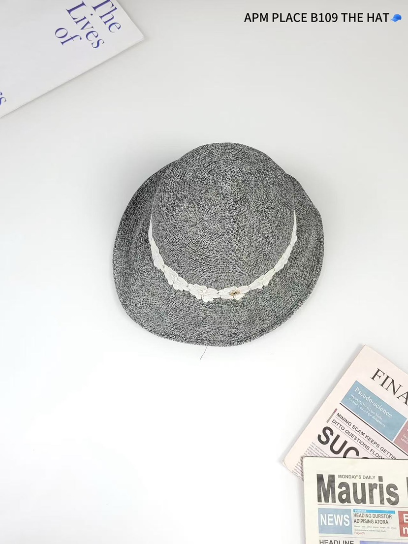 THE HAT-P東大門實拍女士新品25春夏推薦休閑人氣帽子蕾絲花THE HAT帽子圖色3