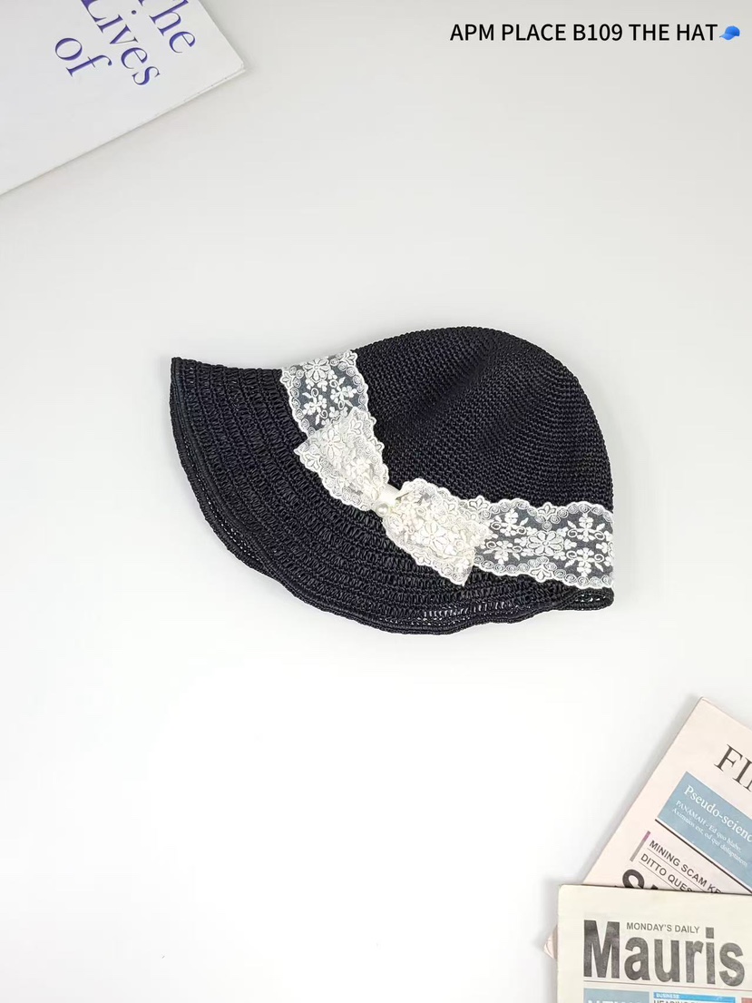 THE HAT-P東大門實拍女士新品休閑25春夏推薦帽子漁夫帽蕾絲THE HAT帽子圖色3