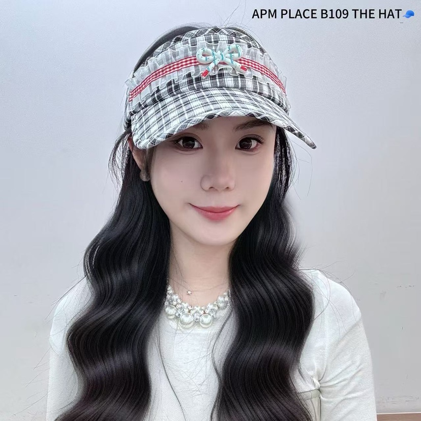 THE HAT-P東大門實拍女士新品熱賣休閑真品人氣帽子格紋蕾絲THE HAT帽子圖色2