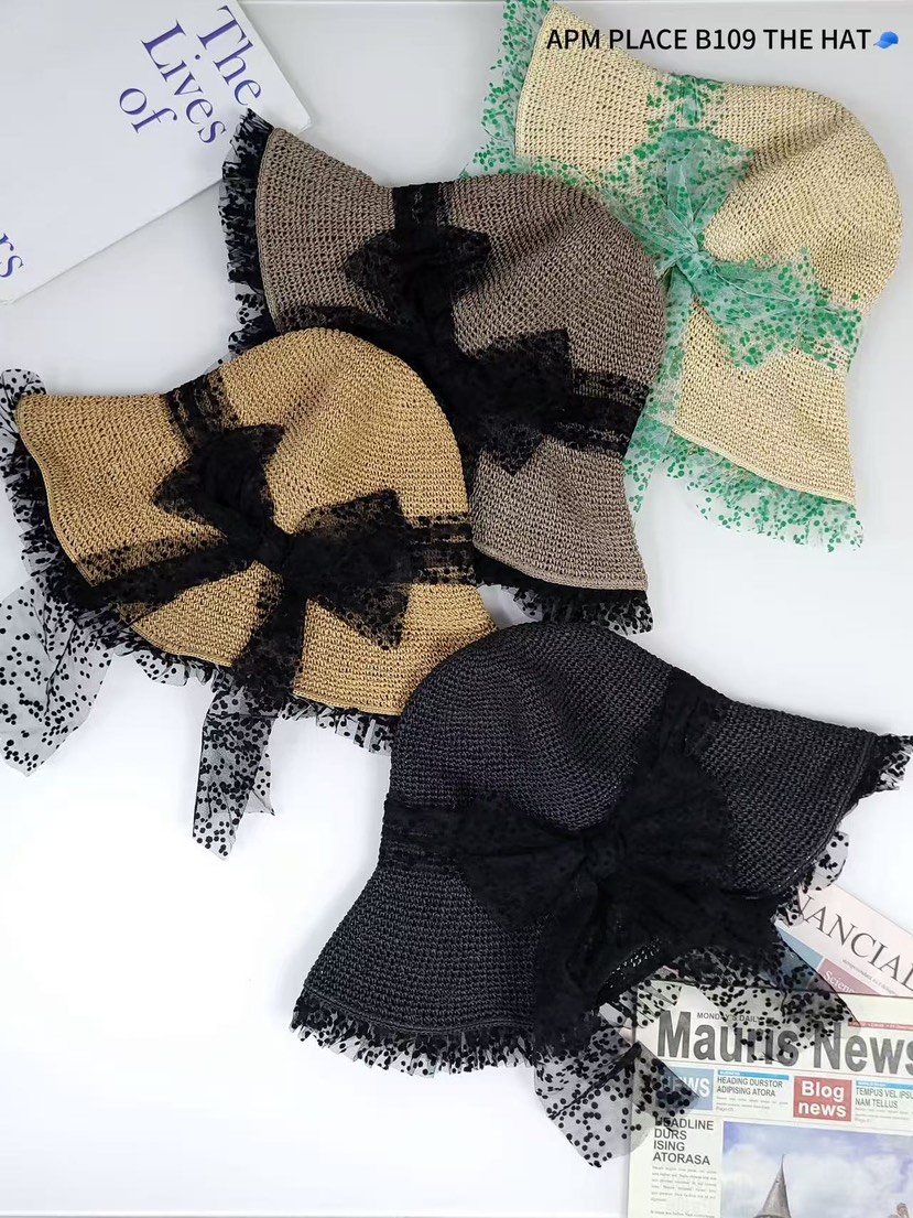 THE HAT-P韓國直郵㊣女裝新品時尚熱賣休閑人氣25春夏帽子蕾絲THE HAT帽子