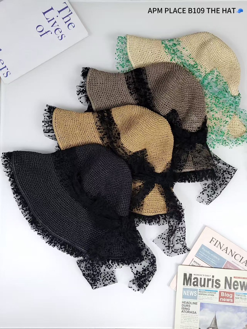 THE HAT-P韓國直郵㊣女裝新品時尚熱賣休閑人氣25春夏帽子蕾絲THE HAT帽子