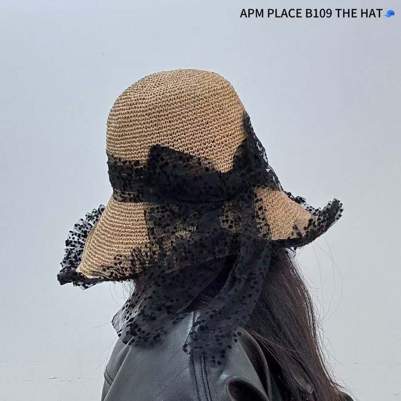THE HAT-P韓國直郵㊣女裝新品時尚熱賣休閑人氣25春夏帽子蕾絲THE HAT帽子
