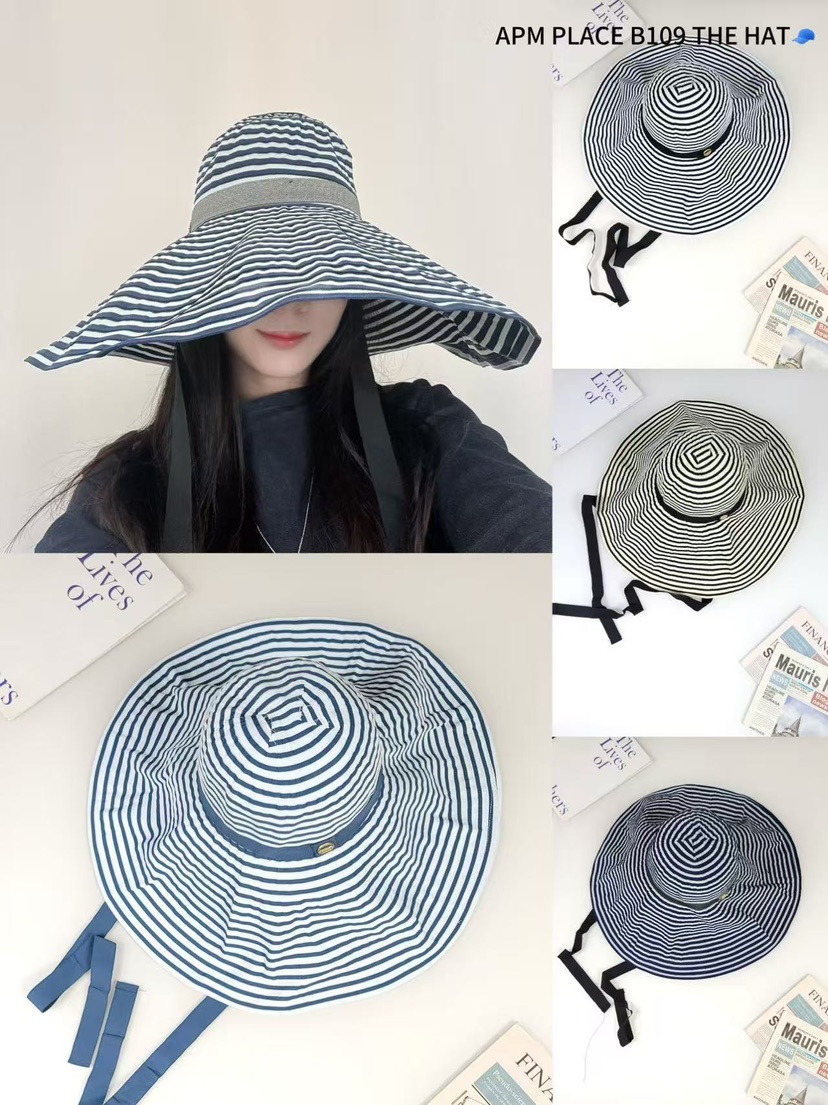 THE HAT-P直郵韓國代購㊣女裝新品人氣時尚熱賣休閑帽子條紋THE HAT帽子