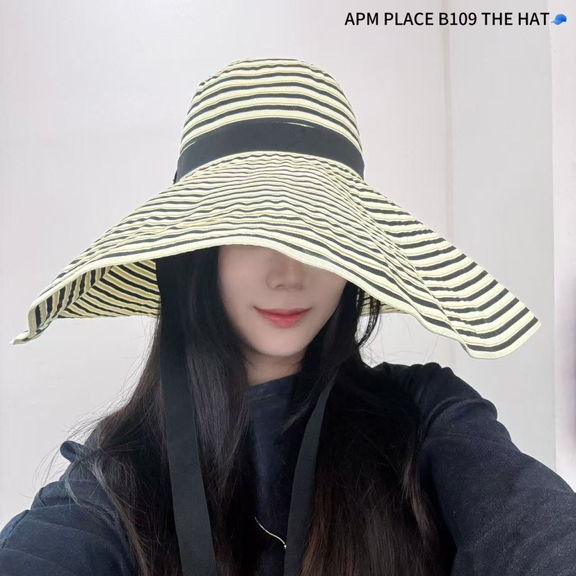 THE HAT-P直郵韓國代購㊣女裝新品人氣時尚熱賣休閑帽子條紋THE HAT帽子