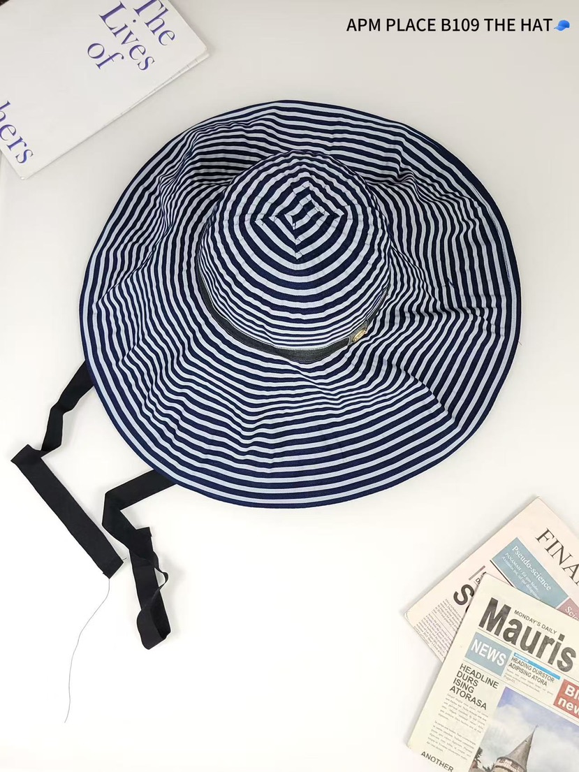 THE HAT-P直郵韓國代購㊣女裝新品人氣時尚熱賣休閑帽子條紋THE HAT帽子圖色3
