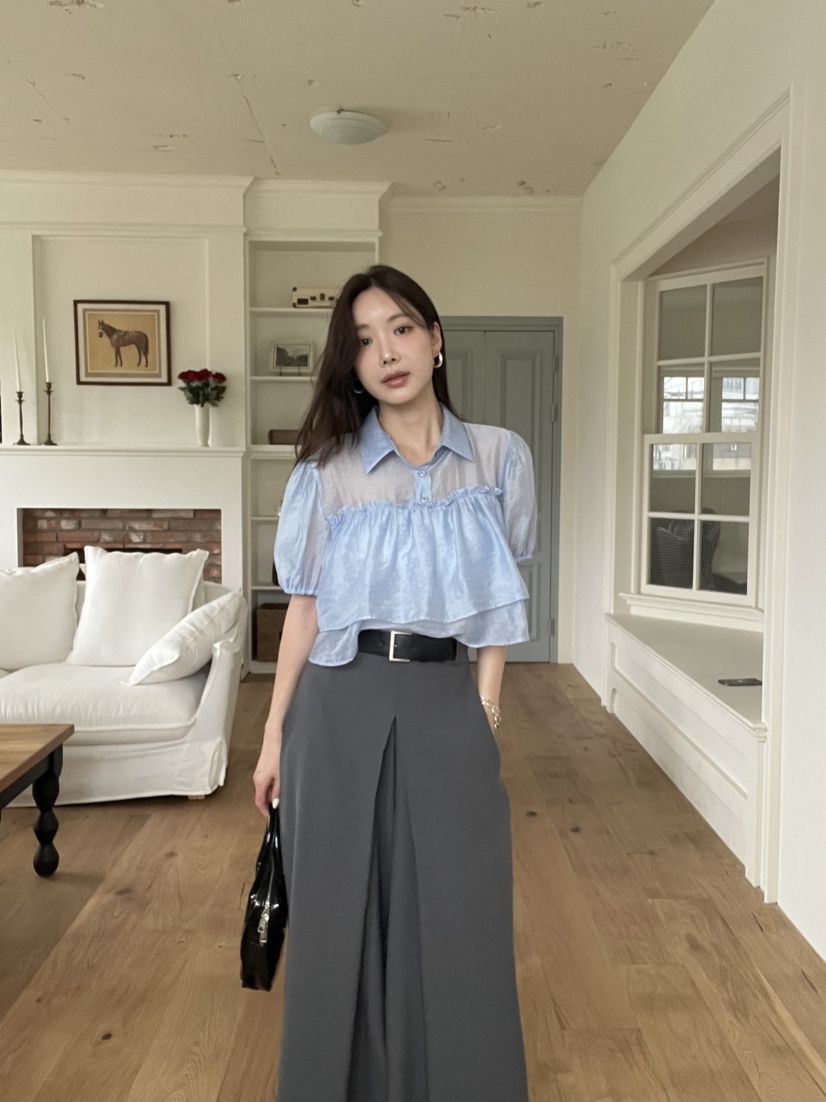 BOLD韓國直郵㊣女裝新品休閑熱賣25春夏人氣推薦襯衫蕾絲衫BOLD襯衫/蕾絲衫