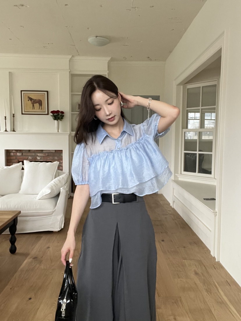 BOLD韓國直郵㊣女裝新品休閑熱賣25春夏人氣推薦襯衫蕾絲衫BOLD襯衫/蕾絲衫