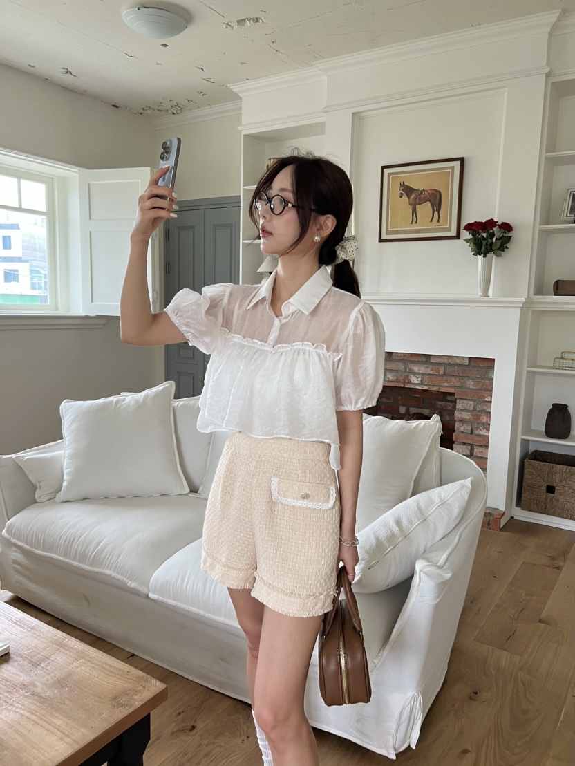 BOLD韓國直郵㊣女裝新品休閑熱賣25春夏人氣推薦襯衫蕾絲衫BOLD襯衫/蕾絲衫