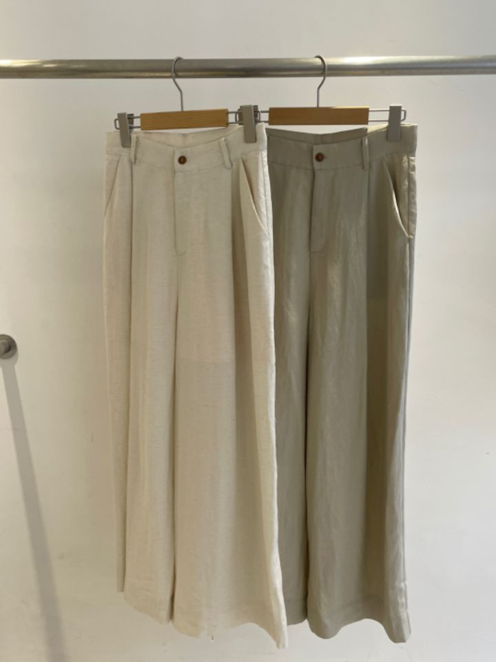 CALLIT韓國直郵㊣東大門實拍女裝新品25春夏時尚休閑褲亞麻CALLIT休閑褲