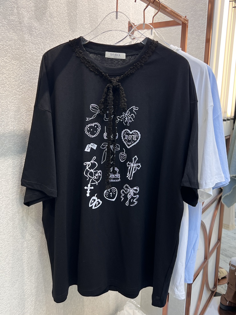 SYMBOL韓國直郵㊣女裝新品熱賣時尚推薦人氣25春夏休閑T恤SYMBOLT恤圖色2