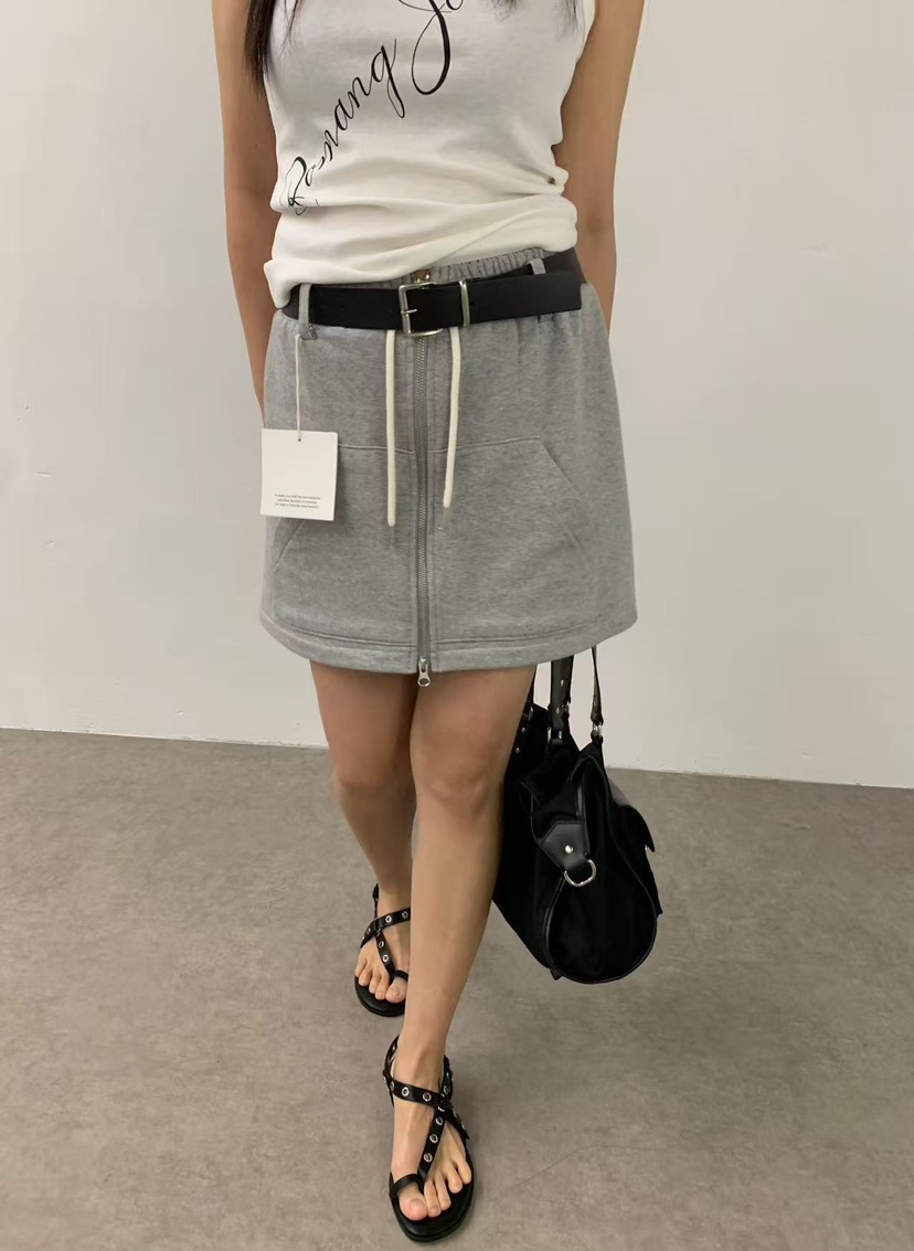 J CRANE-A韓國㊣直郵東大門代購女裝新款25春夏半身裙中短裙不含腰帶J CRANE半身裙/中短裙