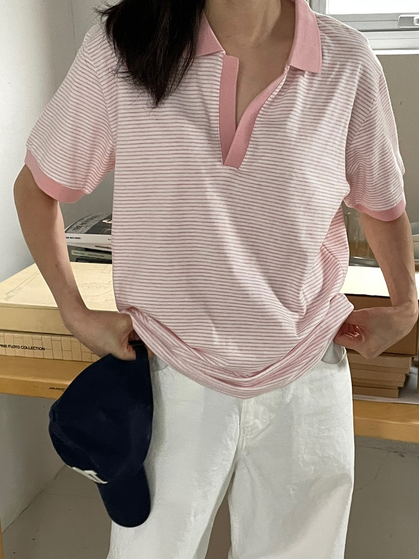 WATER直郵韓國代購㊣女裝新款推薦熱賣人氣時尚休閑25春夏T恤WATER/RIVERT恤