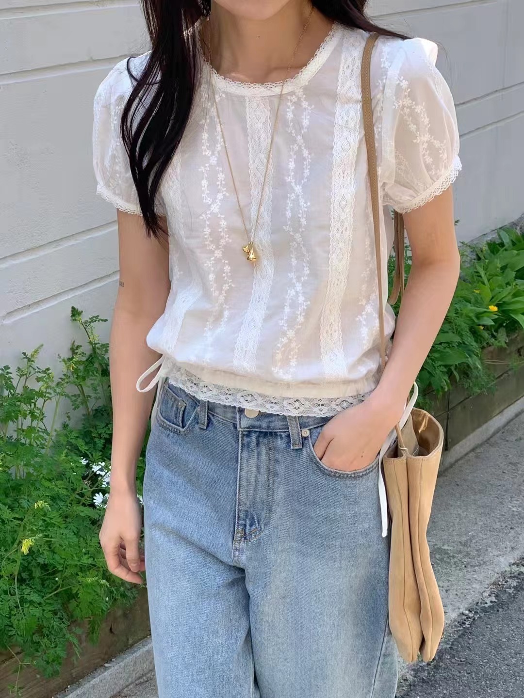 MELMEONT韓國直郵女士新品休閑人氣時尚熱賣職業襯衫蕾絲衫MELMEONT襯衫/蕾絲衫