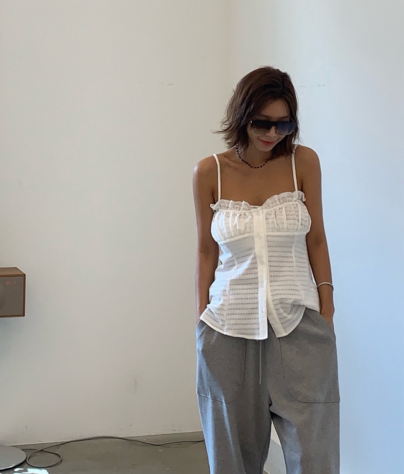 PARIS MATCH韓國㊣直郵東大門代購女裝新品熱賣時尚吊帶背心PARIS MATCH吊帶/背心