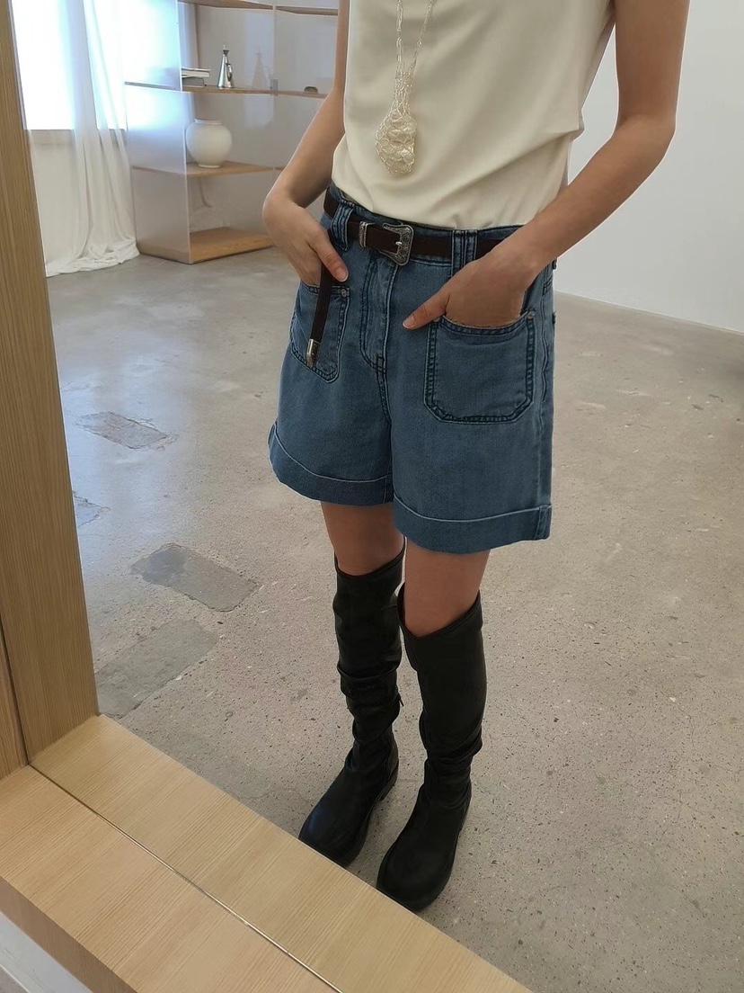 GENTLE B韓國直郵㊣女裝新品時尚25春夏推薦人氣短褲不含腰帶GENTLE B短褲