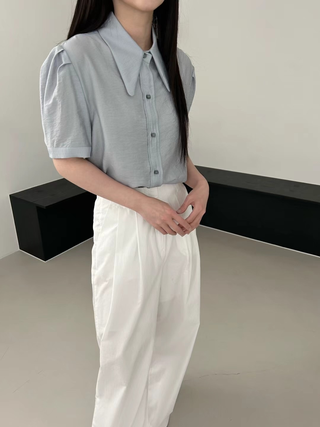 SAGE韓國直郵㊣女裝新款人氣推薦休閑時尚熱賣25春夏襯衫蕾絲衫SAGE襯衫/蕾絲衫