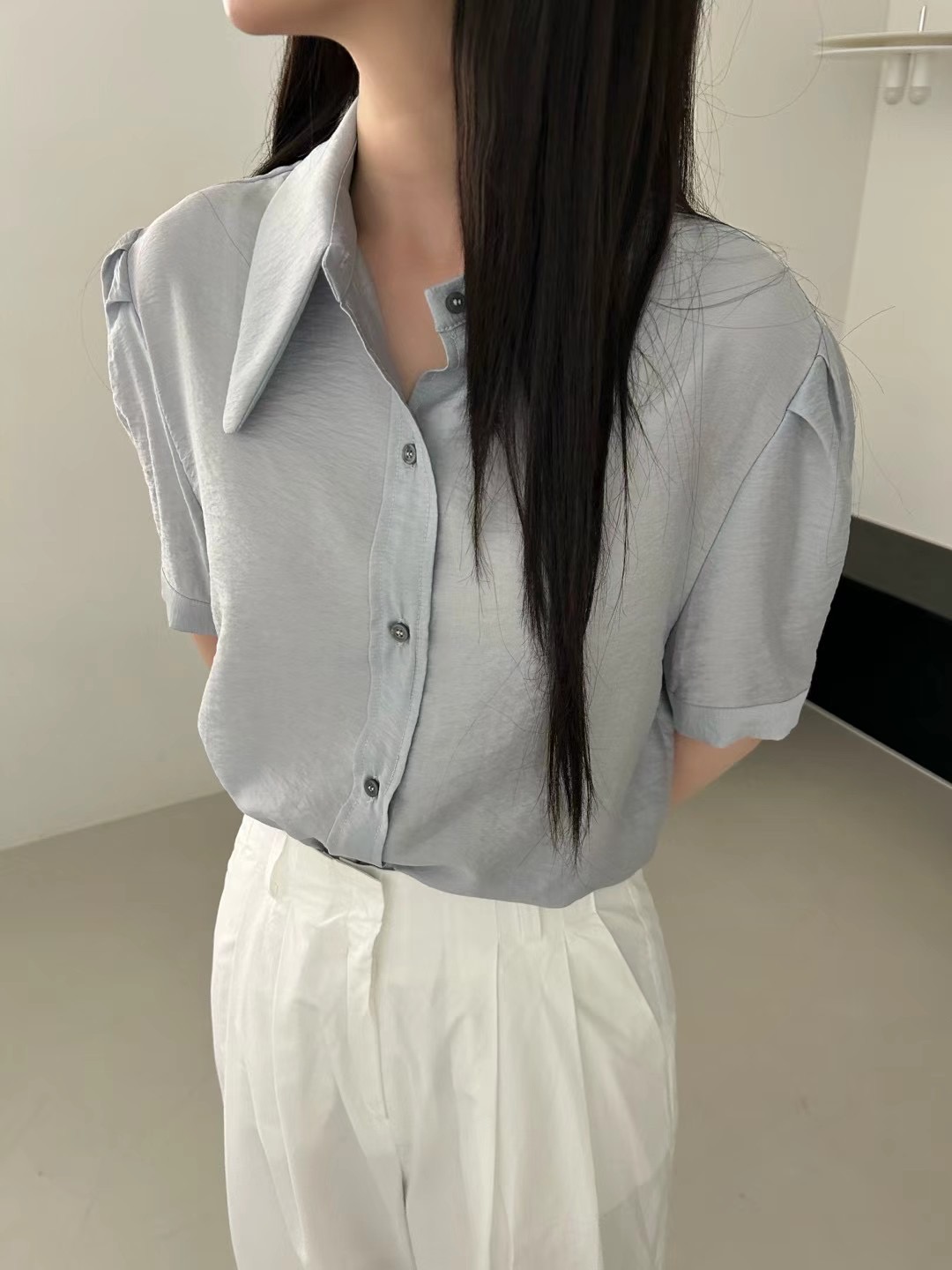 SAGE韓國直郵㊣女裝新款人氣推薦休閑時尚熱賣25春夏襯衫蕾絲衫SAGE襯衫/蕾絲衫圖色3