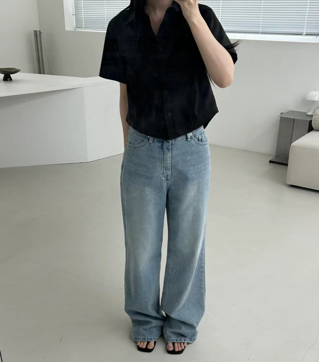 SAGE韓國直郵㊣東大門實拍女裝新款時尚休閑人氣推薦牛仔褲SAGE牛仔褲