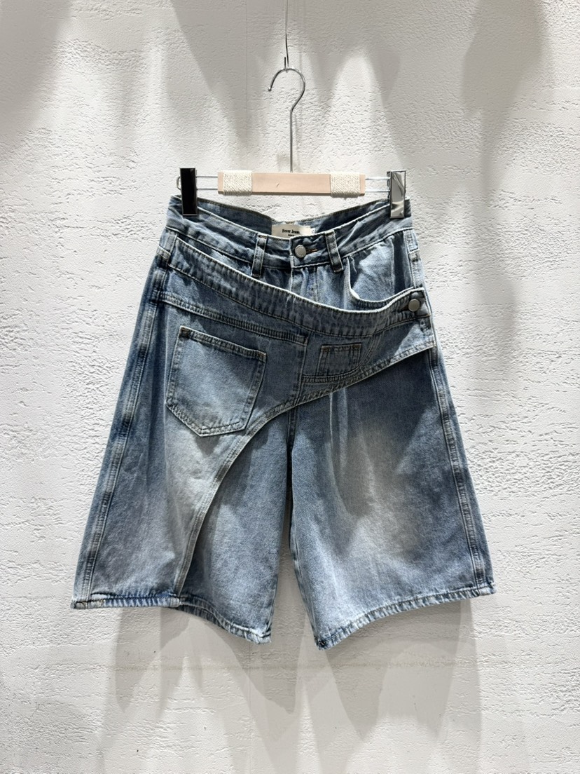 REMEMBER直郵韓國代購㊣女裝新品推薦熱賣25春夏休閑時尚短褲DENALL短褲