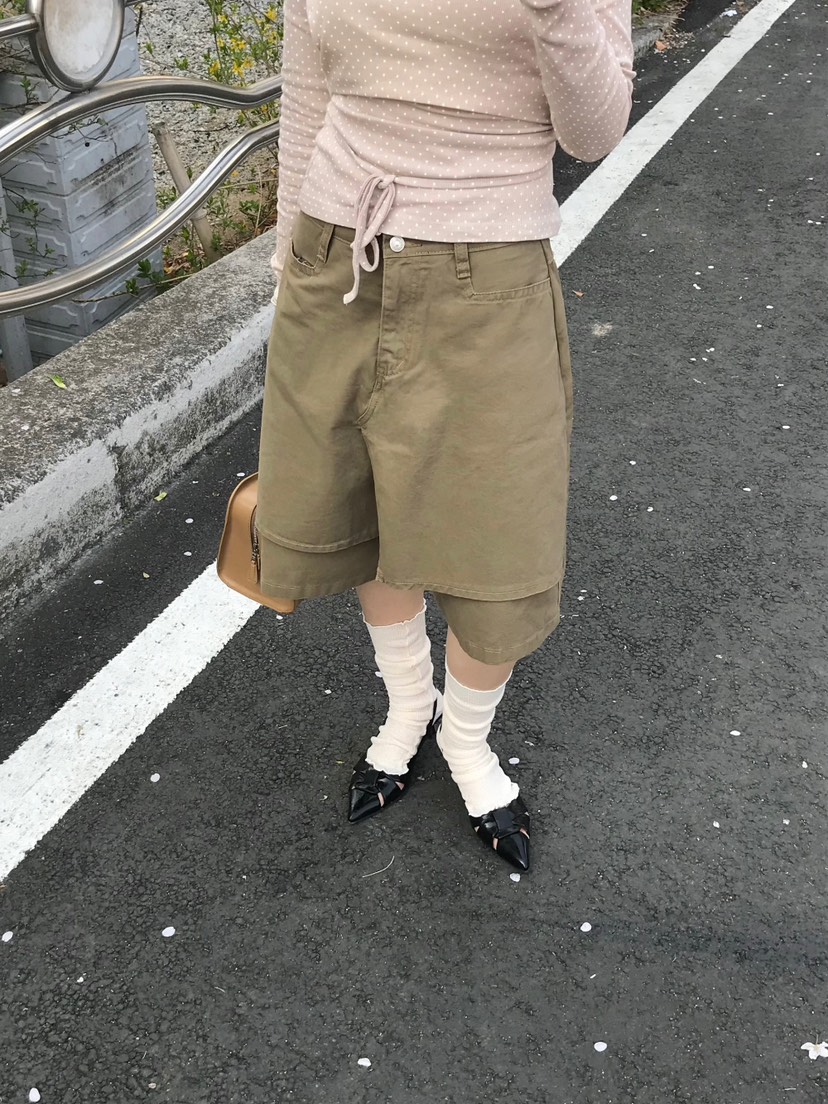 REMEMBER直郵韓國代購㊣女裝新品熱賣人氣25春夏時尚短褲棉質DENALL短褲