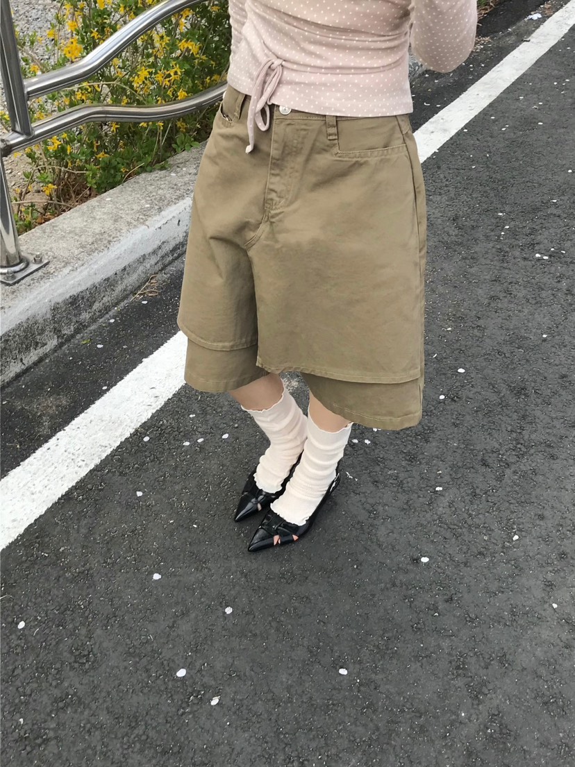 REMEMBER直郵韓國代購㊣女裝新品熱賣人氣25春夏時尚短褲棉質DENALL短褲