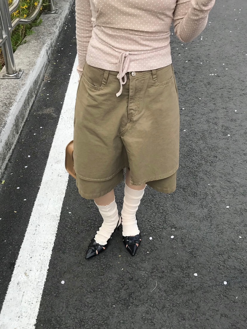 REMEMBER直郵韓國代購㊣女裝新品熱賣人氣25春夏時尚短褲棉質DENALL短褲