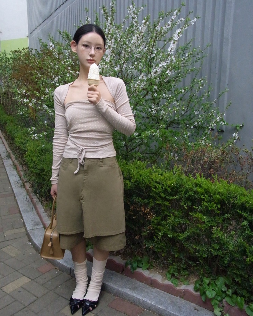 REMEMBER直郵韓國代購㊣女裝新品熱賣人氣25春夏時尚短褲棉質DENALL短褲