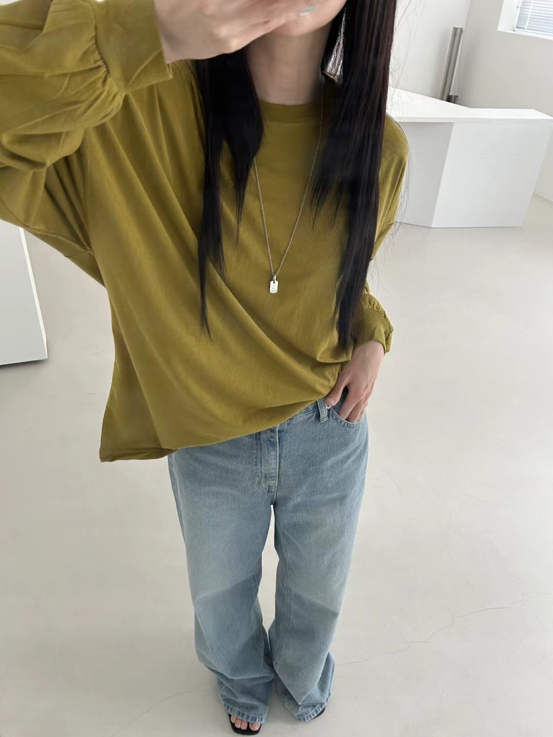 SAGE直郵韓國代購㊣女裝新品熱賣25春夏推薦人氣休閑長袖T恤SAGE長袖T恤