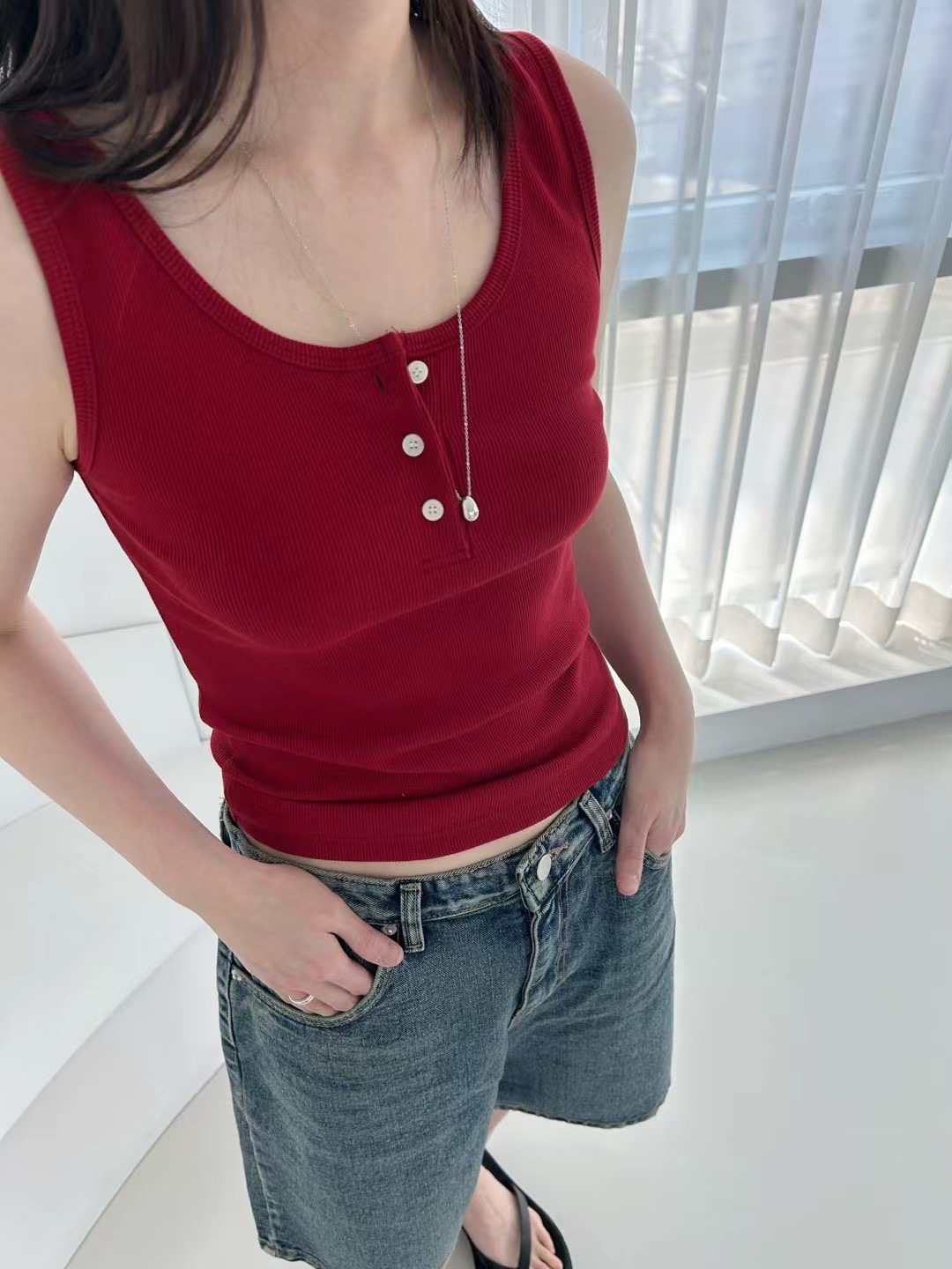 SAGE韓國直郵㊣女裝新款人氣休閑推薦時尚熱賣25春夏吊帶背心SAGE吊帶/背心